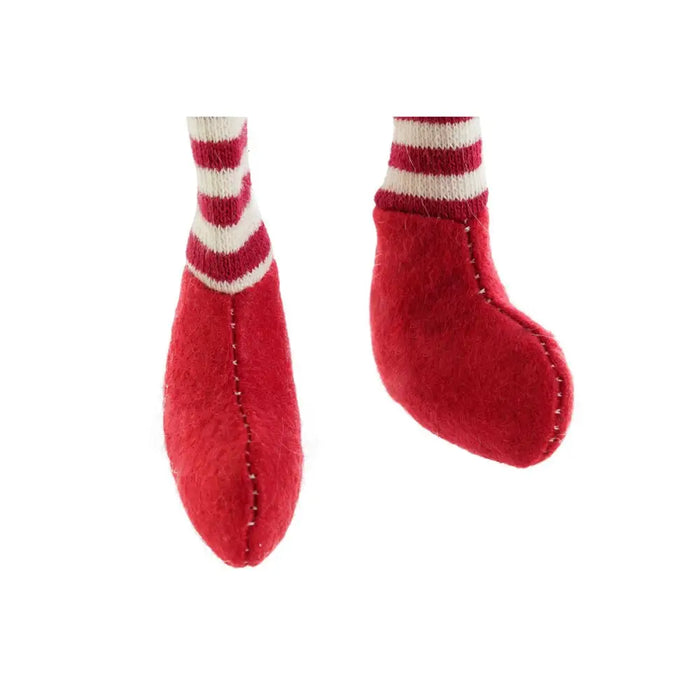 Коледна Украса DKD Home Decor Бял Червен Гном 10 x 7 x 57