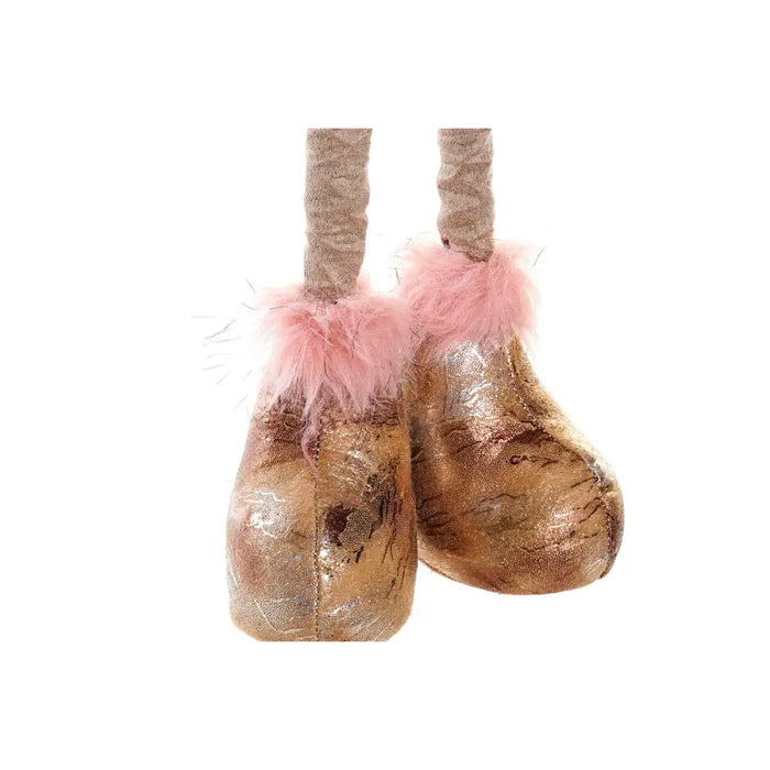 Коледна Украса DKD Home Decor Бял Розов Златен Царица 15 x
