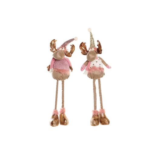 Коледна Украса DKD Home Decor Бял Розов Златен Царица 15 x