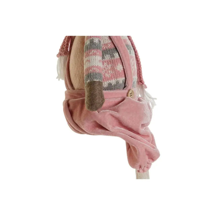 Коледна Украса DKD Home Decor Бял Кафяв Розов Царица 17 x