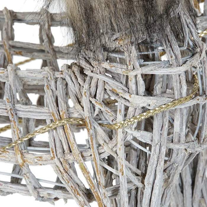 Коледна Украса DKD Home Decor Царица Бял Кафяв плетена