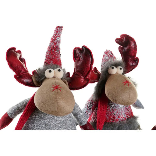 Коледна Украса DKD Home Decor Червен Сив Царица 27 x 19 x