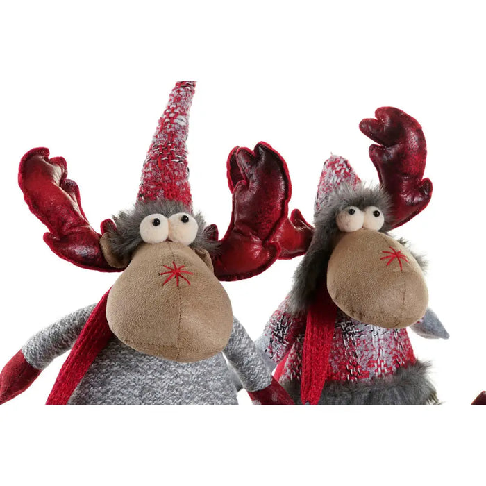 Коледна Украса DKD Home Decor Червен Сив Царица 27 x 19 x