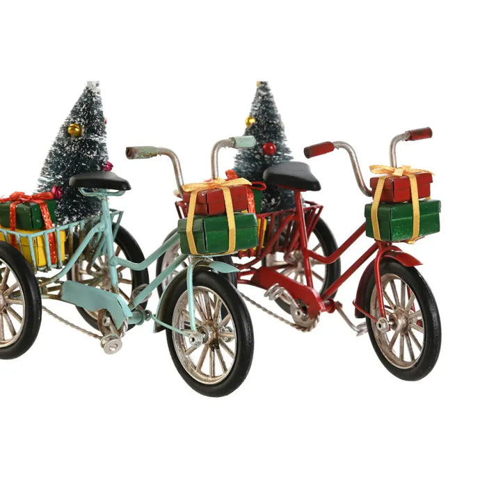 Коледна Украса DKD Home Decor Червен Небесно синьо 16 x 8 x