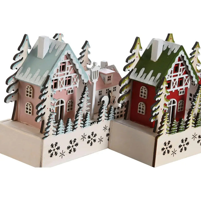 Коледна Украса DKD Home Decor Червен Розов 21 x 9,5 x 19 cm