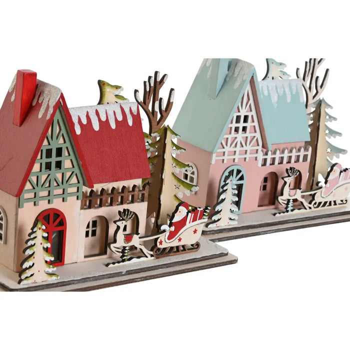 Коледна Украса DKD Home Decor Червен Светло розово 23,5 x