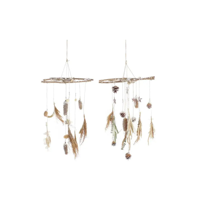 Коледна Украса DKD Home Decor Дървен (2 броя) (41 x 41 x 40