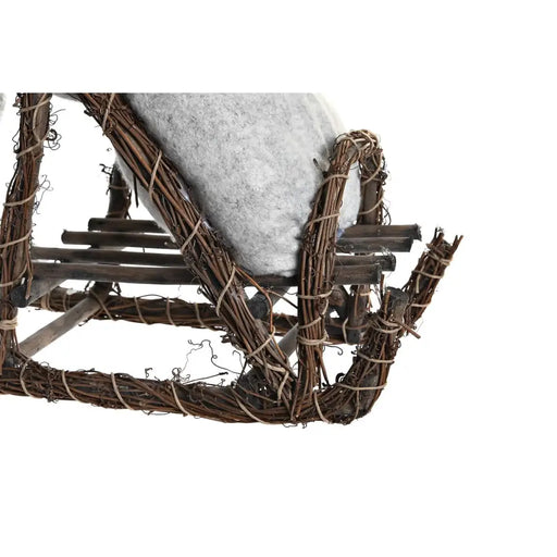 Коледна Украса DKD Home Decor Дядо Коледа Сив Дървен 42 x