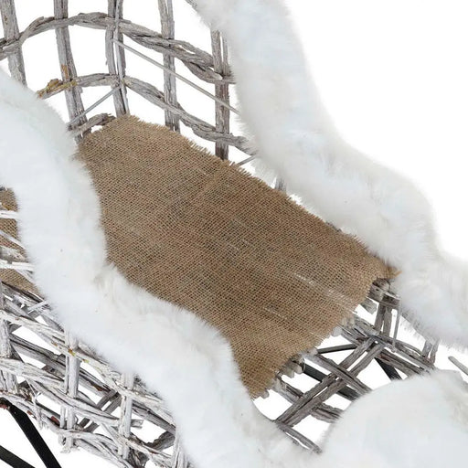 Коледна Украса DKD Home Decor LED Светлина Бял плетена