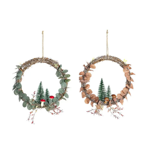 Коледна Украса DKD Home Decor LED Светлина Дърво (2 броя)