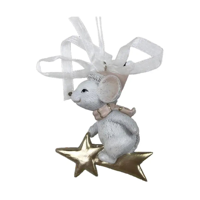 Коледна Украса DKD Home Decor Мишка Смола (7 x 4,5 x 9 cm)