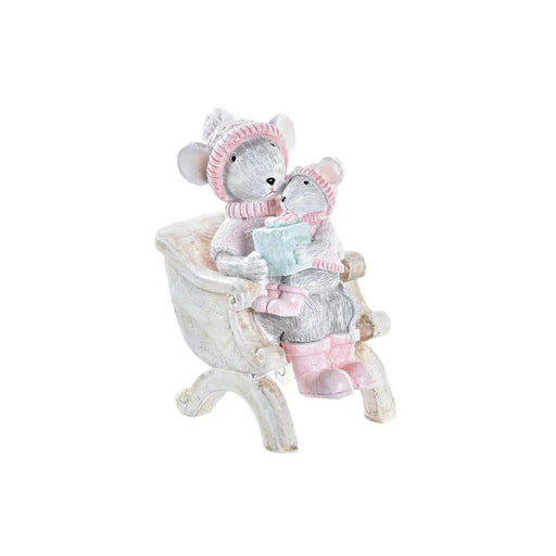 Коледна Украса DKD Home Decor Мишка Смола (8 x 5,5 x 10 cm)