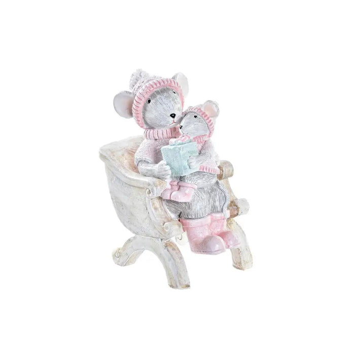 Коледна Украса DKD Home Decor Мишка Смола (8 x 5,5 x 10 cm)