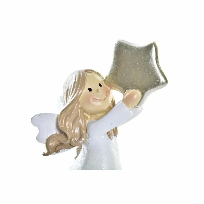 Коледна Украса DKD Home Decor Смола Ангел (6 x 5,5 x 11,5