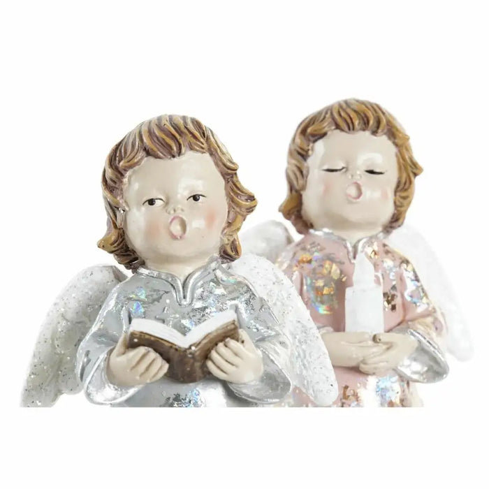 Коледна Украса DKD Home Decor Смола Ангел (7 x 5 x 13 cm)