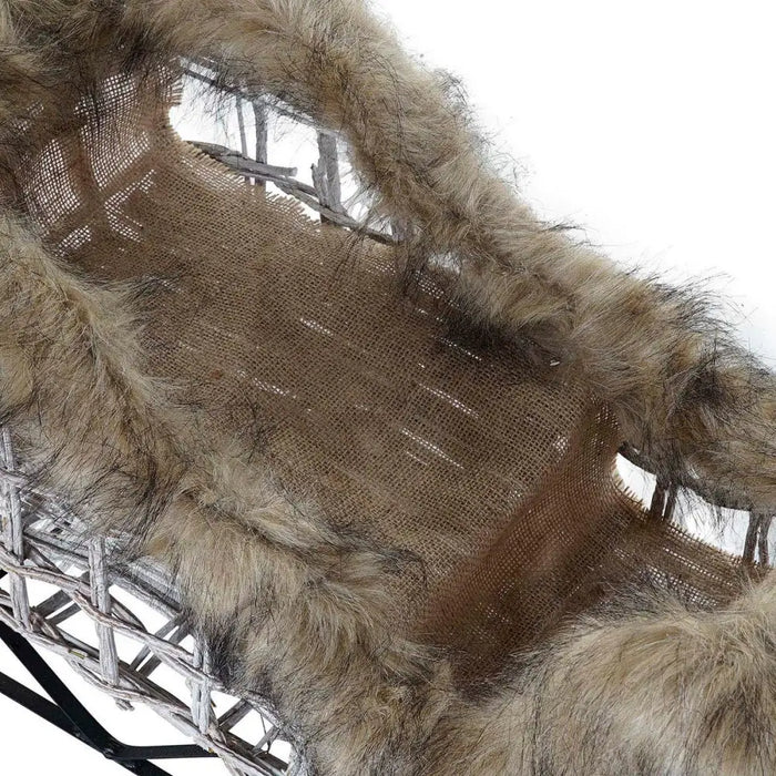 Коледна Украса DKD Home Decor Царица Бял Кафяв плетена