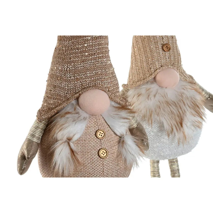 Коледна Украса Home ESPRIT Бял Бежов Гном 30 x 20 x 58 cm