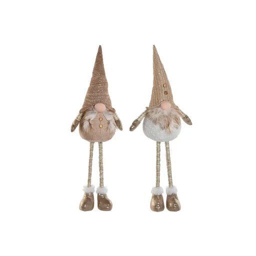 Коледна Украса Home ESPRIT Бял Бежов Гном 30 x 20 x 58 cm