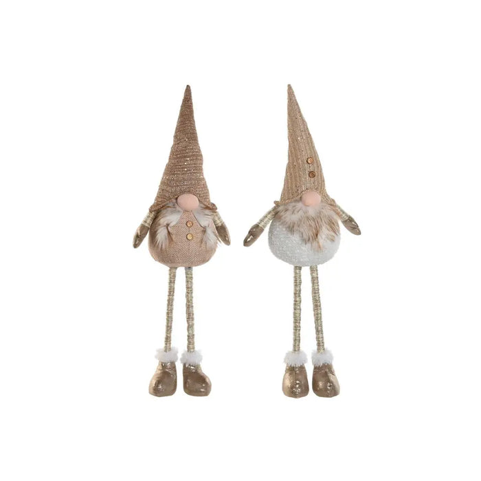 Коледна Украса Home ESPRIT Бял Бежов Гном 30 x 20 x 58 cm