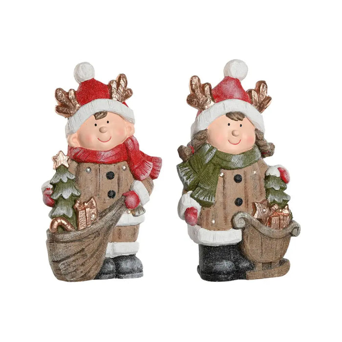 Коледна Украса Home ESPRIT Кафяв Червен 23 x 10,5 x 40 cm