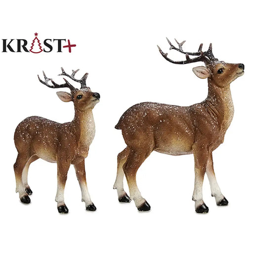 Коледна Украса Krist+ C07-59360WX-1 C07-59360WX-1 Бял Кафяв