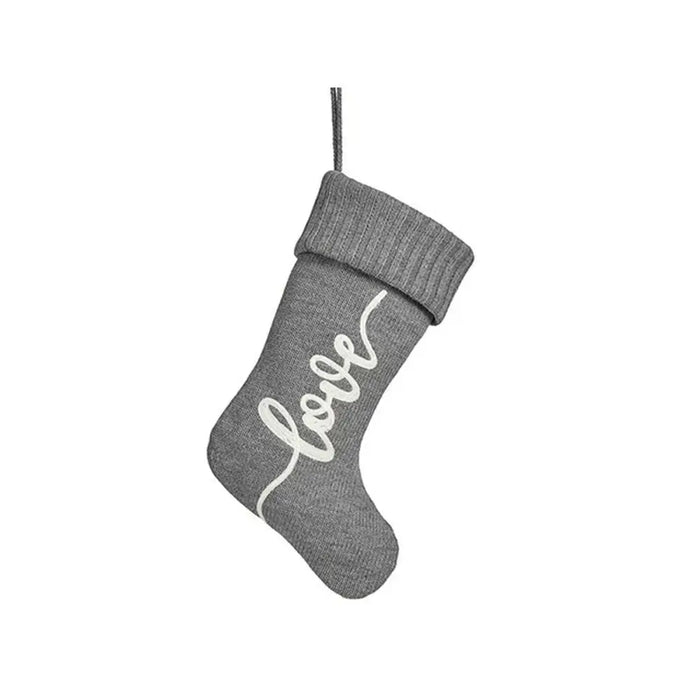 Коледна Украса Krist+ FG09-PX21418B Love Бял Сив Плат