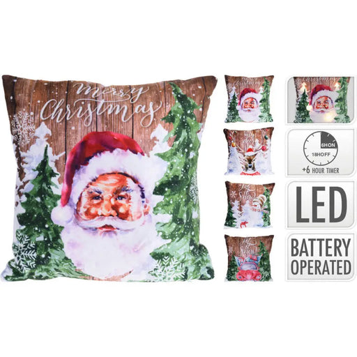 КОЛЕДНА ВЪЗГЛАВНИЦА 40X40CM С LED ANB000590