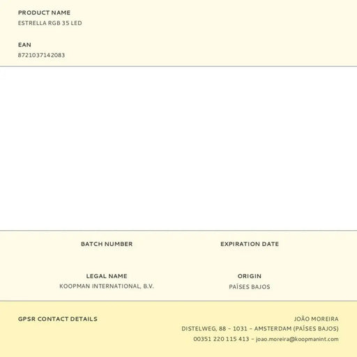 Коледна звезда BASIC & CO RGB 25 x 0,6 x 60 cm