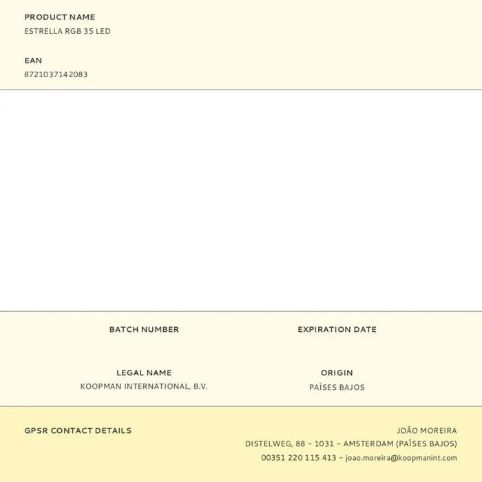 Коледна звезда BASIC & CO RGB 25 x 0,6 x 60 cm