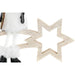 Коледна звезда DKD Home Decor полиестер MDF Звезда (2 броя)