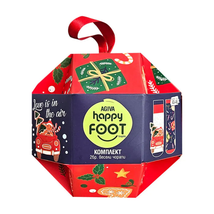КОЛЕДНИ ЧОРАПИ КОМПЛЕКТ ДВА ЧИФТА 43-46 HAPPY FOOTOPIA