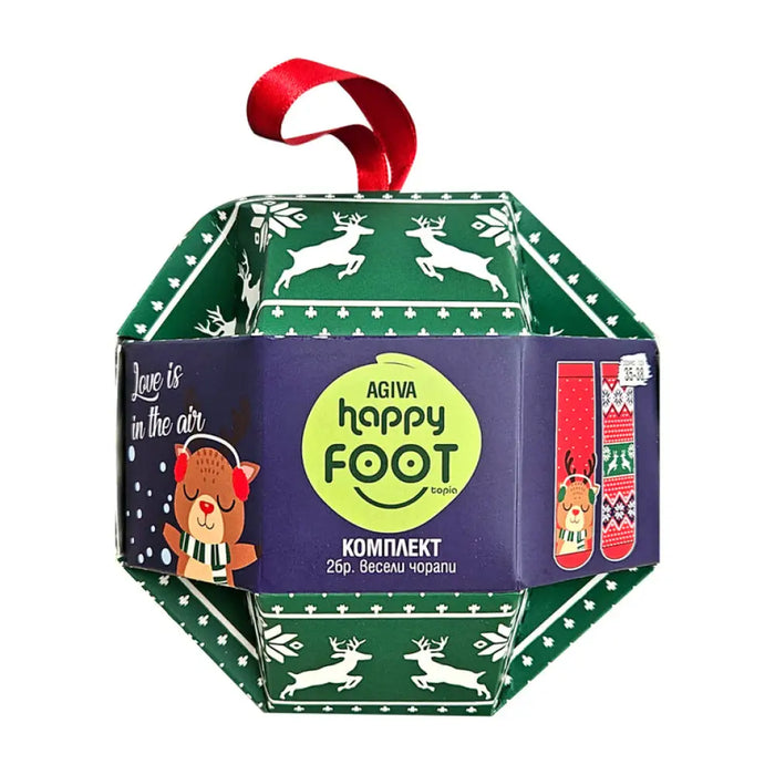 КОЛЕДНИ ЧОРАПИ КОМПЛЕКТ ДВА ЧИФТА 39-42 HAPPY FOOTOPIA