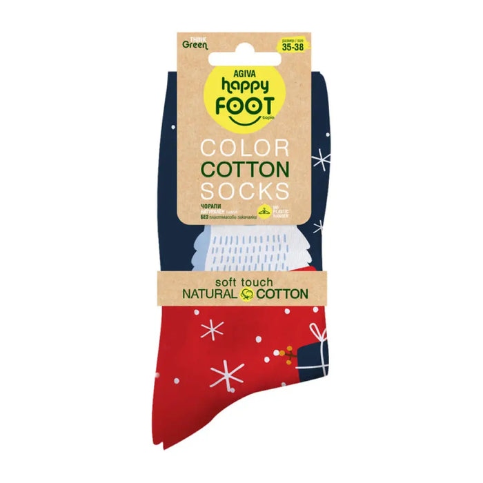 КОЛЕДНИ ЧОРАПИ ПАМУК ЛАМА 35-38 HAPPY FOOTOPIA