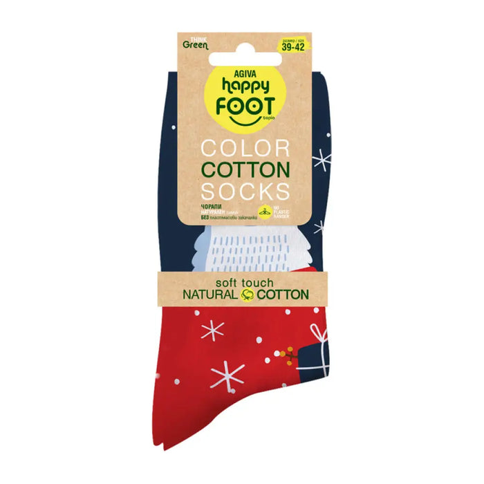 КОЛЕДНИ ЧОРАПИ ПАМУК ЛАМА 39-42 HAPPY FOOTOPIA