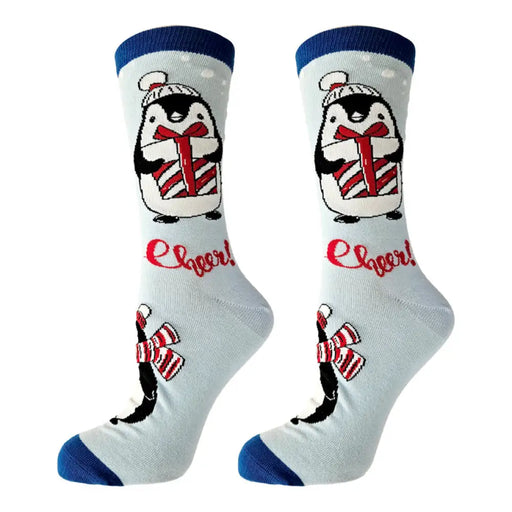 КОЛЕДНИ ЧОРАПИ ПАМУК ПИНГВИН 43-46 HAPPY FOOTOPIA