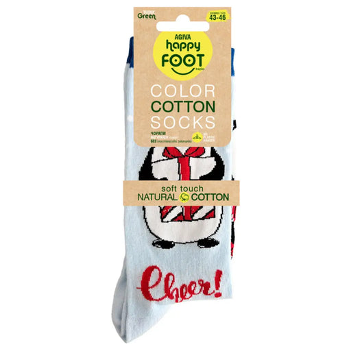 КОЛЕДНИ ЧОРАПИ ПАМУК ПИНГВИН 43-46 HAPPY FOOTOPIA