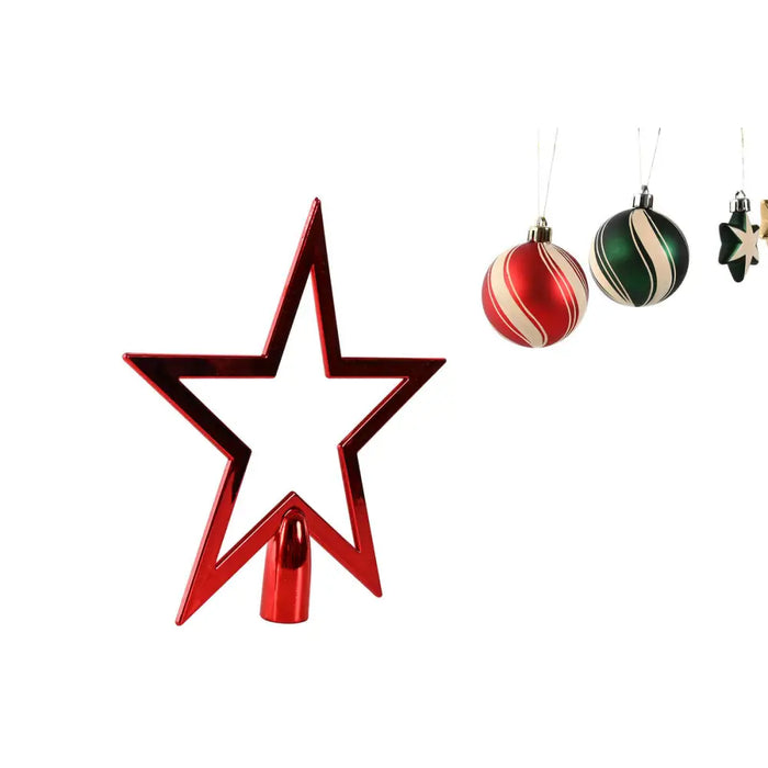 Коледни топки Home ESPRIT Червен Зелен полиетилен 21 x 6,5