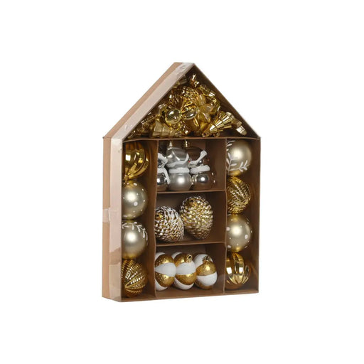Коледни топки Home ESPRIT Златен PVC 24 x 6 x 35 cm