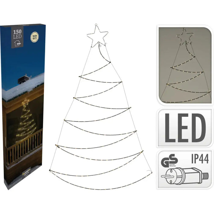 КОЛЕДНО ДЕКО ДЪРВО 150CM 150LED AX5309100