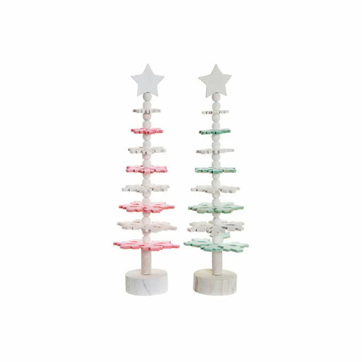 Коледно дърво DKD Home Decor Дървен MDF (2 pcs) (11 x 11 x