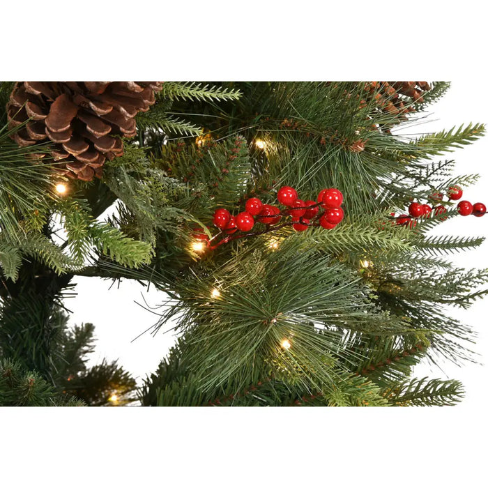 Коледно дърво Home ESPRIT Червен Зелен PVC 120 x 120 x 210