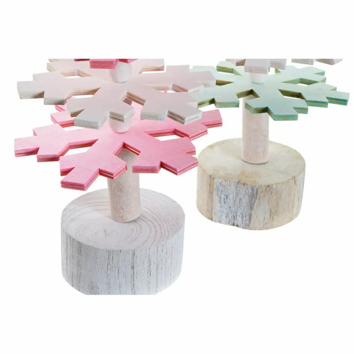 Коледно дърво DKD Home Decor Дървен MDF (2 pcs) (14 x 14 x