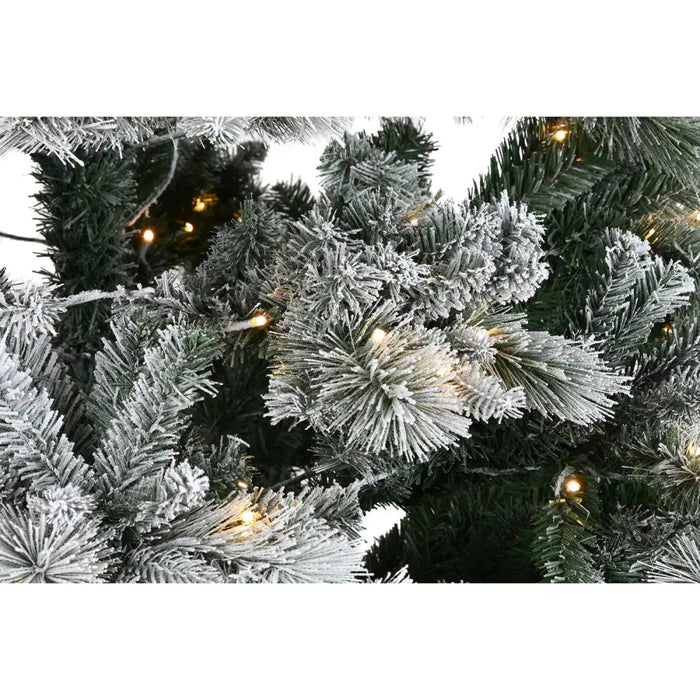Коледно дърво Home ESPRIT Зелен PVC Метал Снежен 155 x 155