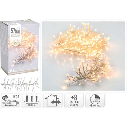 КОЛЕДНО ОСВЕТЛЕНИЕ ГИРЛЯНД 576LED 400CM WW AX8550420