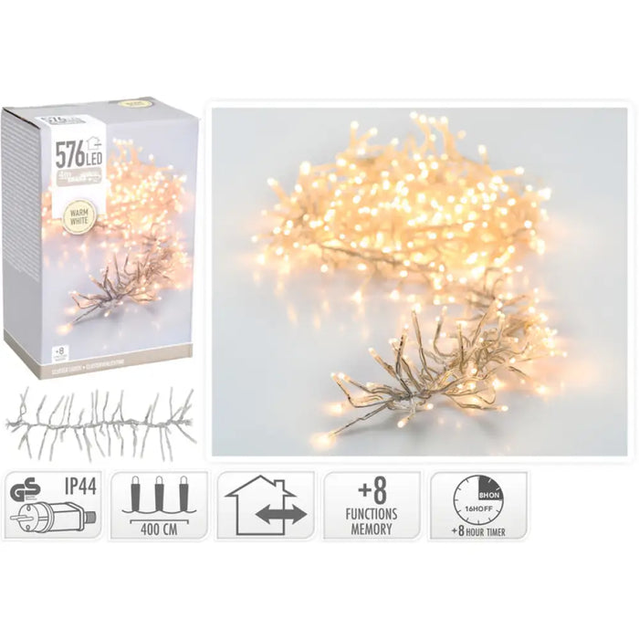 КОЛЕДНО ОСВЕТЛЕНИЕ ГИРЛЯНД 576LED 400CM WW AX8550420