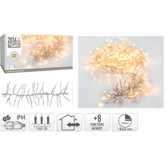 КОЛЕДНО ОСВЕТЛЕНИЕ ГИРЛЯНД 2016LED 1460CM WW AX8550460