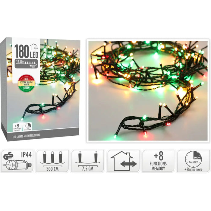 КОЛЕДНО ОСВЕТЛЕНИЕ ГИРЛЯНД 180LED 1350CM REWWG AX8454530