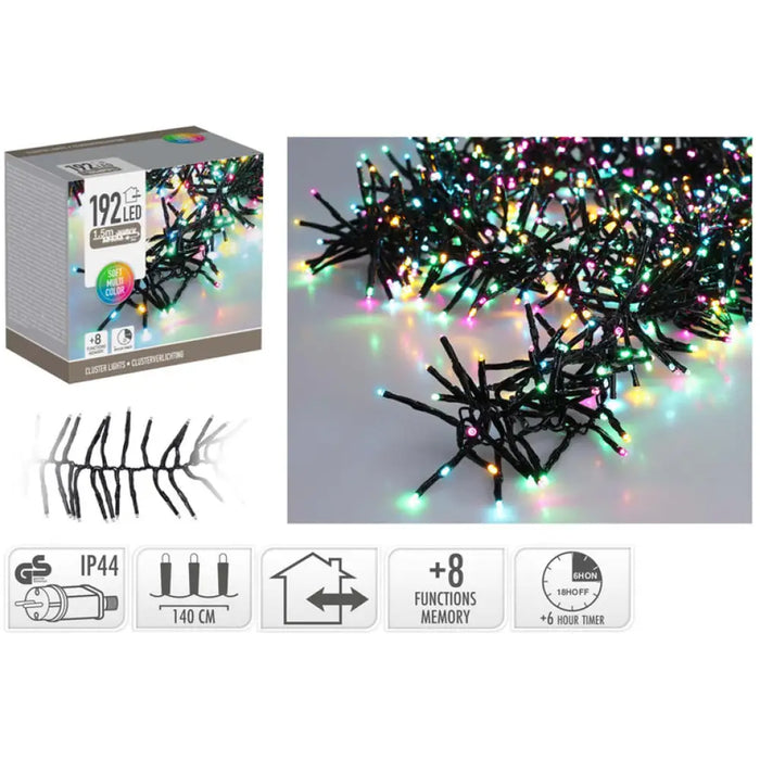 КОЛЕДНО ОСВЕТЛЕНИЕ ГИРЛЯНД 192LED 140CM MACARON AX8550800