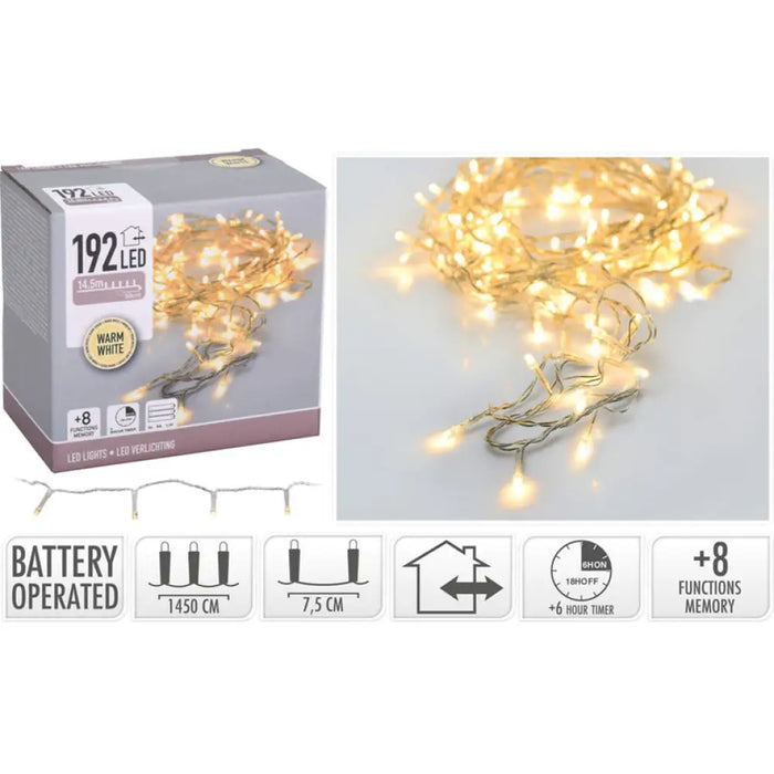 КОЛЕДНО ОСВЕТЛЕНИЕ ГИРЛЯНД 192LED 1450CM AX8416230/AX9810460
