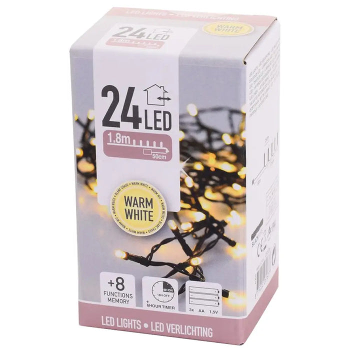КОЛЕДНО ОСВЕТЛЕНИЕ ГИРЛЯНД 24LED 180CM AX8415200